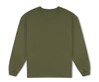 T-Shirt Long Sleeves 100% Cotton - 180gsm / 5.5oz